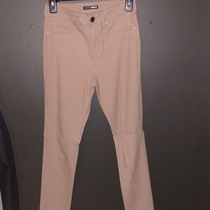 Tan skinny jeggings